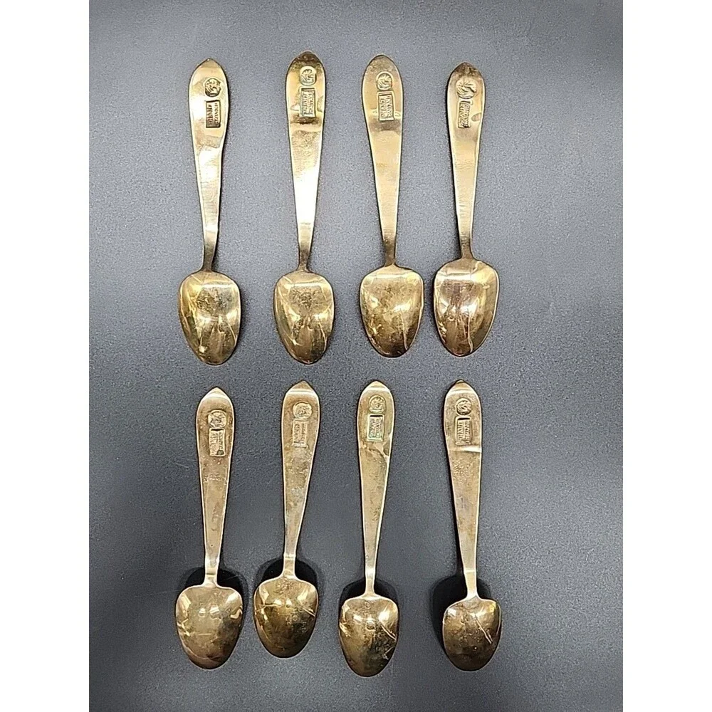 Vtg Thailapidary Buddha 19 Pcs Bronze Goddess Serving Set